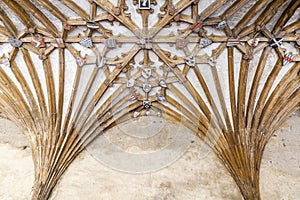 Ancient wooden ceiling strurcture