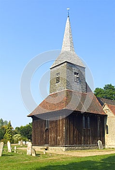 Ancient wooden church and Steeple