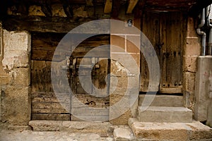 Ancient wooden door photo
