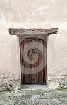 Ancient wooden door photo