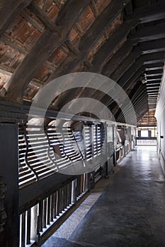 The ancient wooden palace Padmanabhapuram of the maharaja in Trivandrum, India photo
