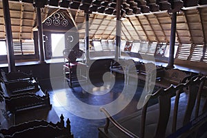 The ancient wooden palace Padmanabhapuram of the maharaja in Trivandrum, India