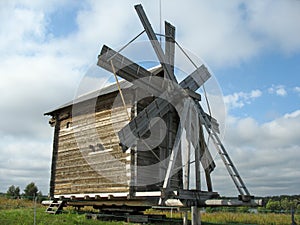 Ancient wooden windmill