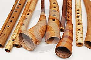 Ancient woodwind folk instruments