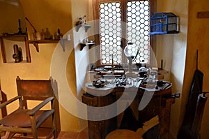 Ancient work room in a museum