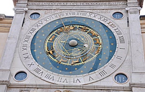 Ancient Zodiacal Astronimical Clock in the Piazza dei Signori in