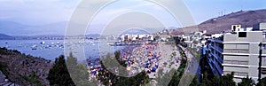 ancon peru,panoramic viux of city with beach pacifiic