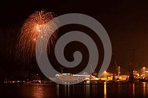 Fireworks at `Festa del Mare` photo