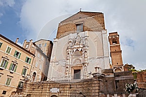 Ancona, Marche, Italy: the ancient church San Francesco alle Scale with the beautiful Gothic portal photo