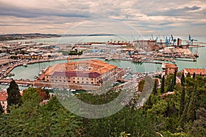 Ancona, Marche, Italy: view of the harbor and the Mole Vanvitelliana