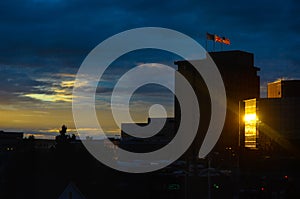 Ancorage Skyline at sunset