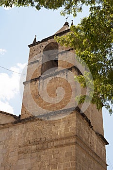 Andahuaylas Peru Plaza de Armas Historical Cathedral bell tower photo