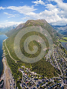 Andalsnes city and Nesaksla mountain