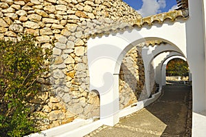 Andalusian arches in the Tourist Villa of Zagrilla Village near the town of Priego de Cordoba, Spain photo