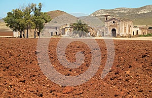 Andalusian farmhouse ruins in Almeria. Cortijo del Fraile. Spain photo