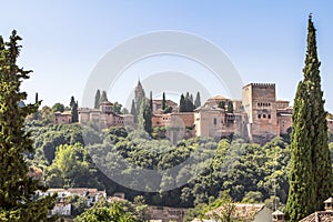 Andalusian fortress Alhambra in Granada, Spain