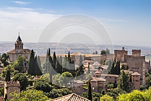 Andalusian fortress Alhambra in Granada, Spain