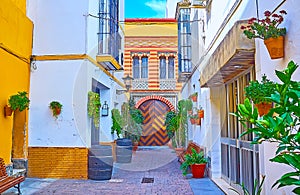 Andalusian yard in Sanlucar, Spain