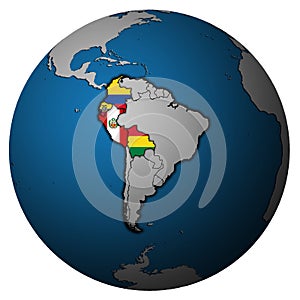 Andean Community on globe map