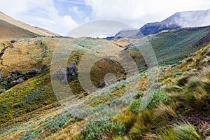 Andean landscape with its pÃÂ¡ramo hillsides photo