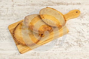 These Andean pastelitos or wheat flour pastelitos, crunchy and filled,