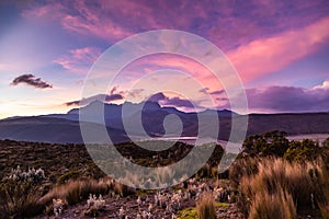 Andean sunset photo