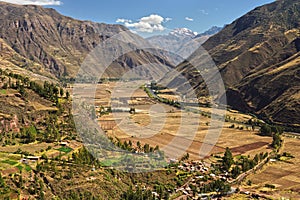 Andean Valley and Urubamba river