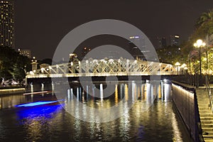 Anderson bridge at night