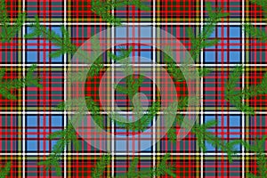 Anderson tartan with Christmas tree branches for Christmas and N