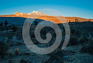 Andes Mountain Landscape near Yanque, Colca Canyon, Peru at Dawn