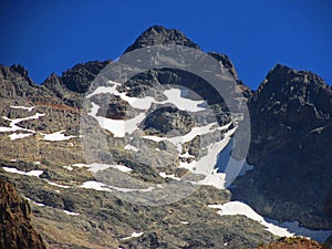 Andes mountains in Achibueno Valley, Linares, Maule, Chile