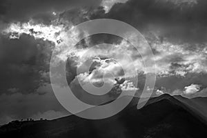 Andes Mountains in Black and White, Ecuador