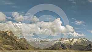 Andes Mountains and cable way in Bolivia