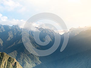 Andes Mountains Landscape at Sunrise photo