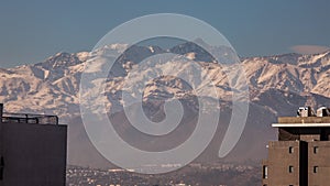 Andes Mountains in Santiago