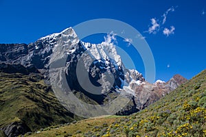 Andes mountains of South America in Peru