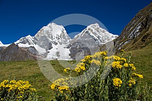 Andes mountains of South America in Peru