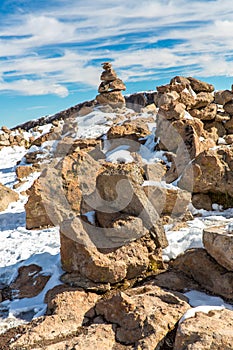 The Andes, Road Cusco- Puno, Peru,South America. 4910 m above. The longest continental mountain range in the world