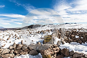 The Andes, Road Cusco-Puno, Peru,South America. 4910 m above. The longest continental mountain range in the world