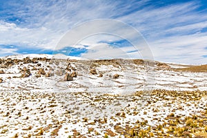 The Andes, Road Cusco- Puno, Peru,South America. 4910 m above. The longest continental mountain range in the world