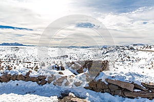 The Andes, Road Cusco- Puno, Peru,South America. 4910 m above. The longest continental mountain range in the world