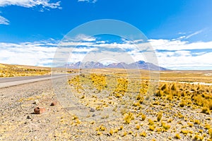 The Andes, Road Cusco- Puno, Peru,South America. 4910 m above. The longest continental mountain range in the world