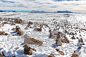 The Andes, Road Cusco- Puno, Peru,South America. 4910 m above. The longest continental mountain range in the world