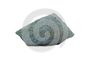 A piece of andesite extrusive igneous rock isolated on a white background. photo