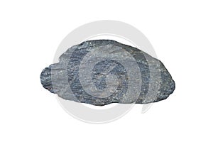 A raw specimen of andesite extrusive igneous rock isolated on white background. photo