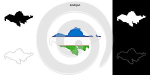 Andijon outline map