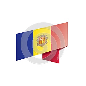 Andora flag, vector illustration on a white background