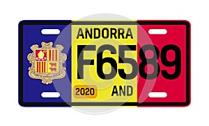 Andorra car plate design