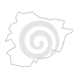 Andorra dotted outline vector map