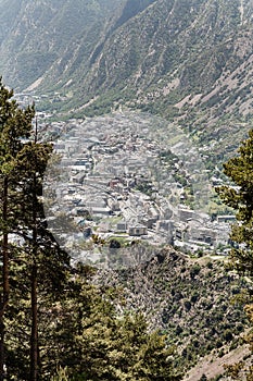 Andorra la vella view from a distance